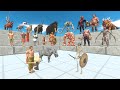 2 vs 1 Tournament Prehistoric Mammals &amp; Ancient Humans vs Infernals - Animal Revolt Battle Simulator