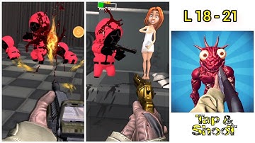 Gun Action Shoot N Run Levels 18-21 New Android Games Gameplay 2023, ios, Unlock Simulator Trailer