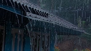 Hujan Sangat Lebat & Gemuruh Suara Petir di Atap, Pengantar Tidur makin Lelap - indorain