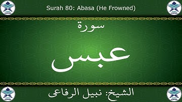 القرآن الكريم بصوت نبيل الرفاعي - سورة عبس