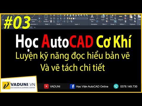Video Khóa học AutoCAD cơ khí | Bóc tách bản vẽ | Bài 3 - YouTube