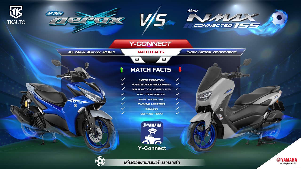 ต่างกันยังไง? รีวิว ผู้นำออโตเมติก 2 รุ่น All New YAMAHA AEROX VS