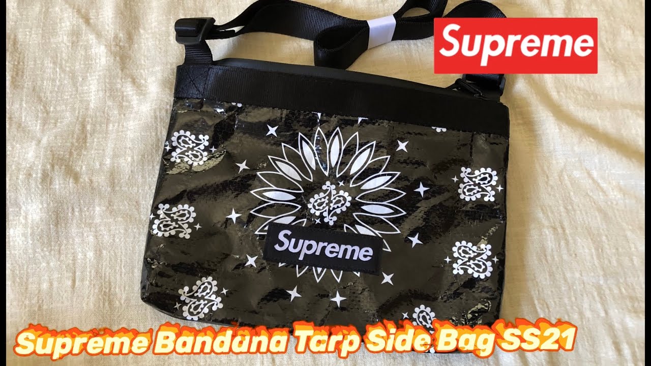 Supreme bandana tarp side bag SS21 [Review] - YouTube