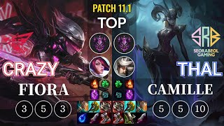 RW Crazy Fiora vs SRB Thal Camille Top - KR Patch 11.1