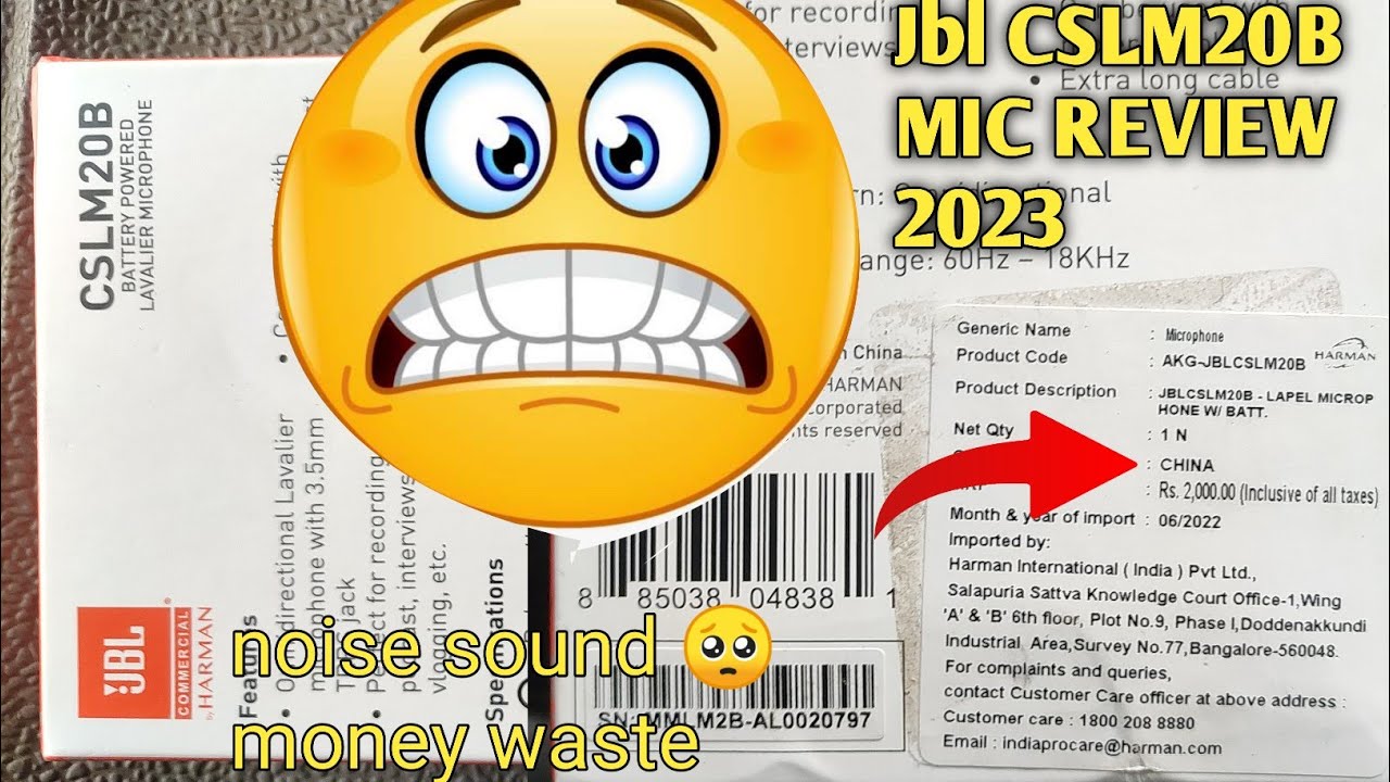 Jbl CSLM20B MIC REVIEW 2023 YouTube