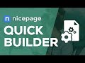 How to create a website with Quick Builders in Nicepage Website Generator