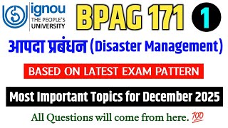 BPAG 171 Important Questions December 2025 Exam | BPAG 171 Question Paper December 2025 | IGNOU