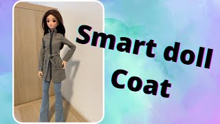 Sewing smart doll stand up trench coat!