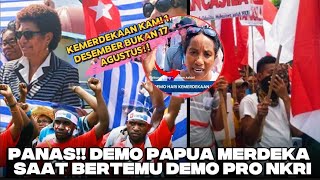 Its Hot Papua Freedom Demonstrators Vs Pronkri Demonstrators Meet