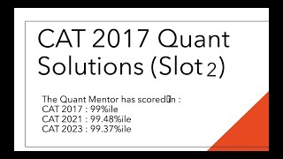 CAT 2017 Slot 2 - Q4: Time, Speed & Distance catpyq #catquantitative #catquant #cat2025prep