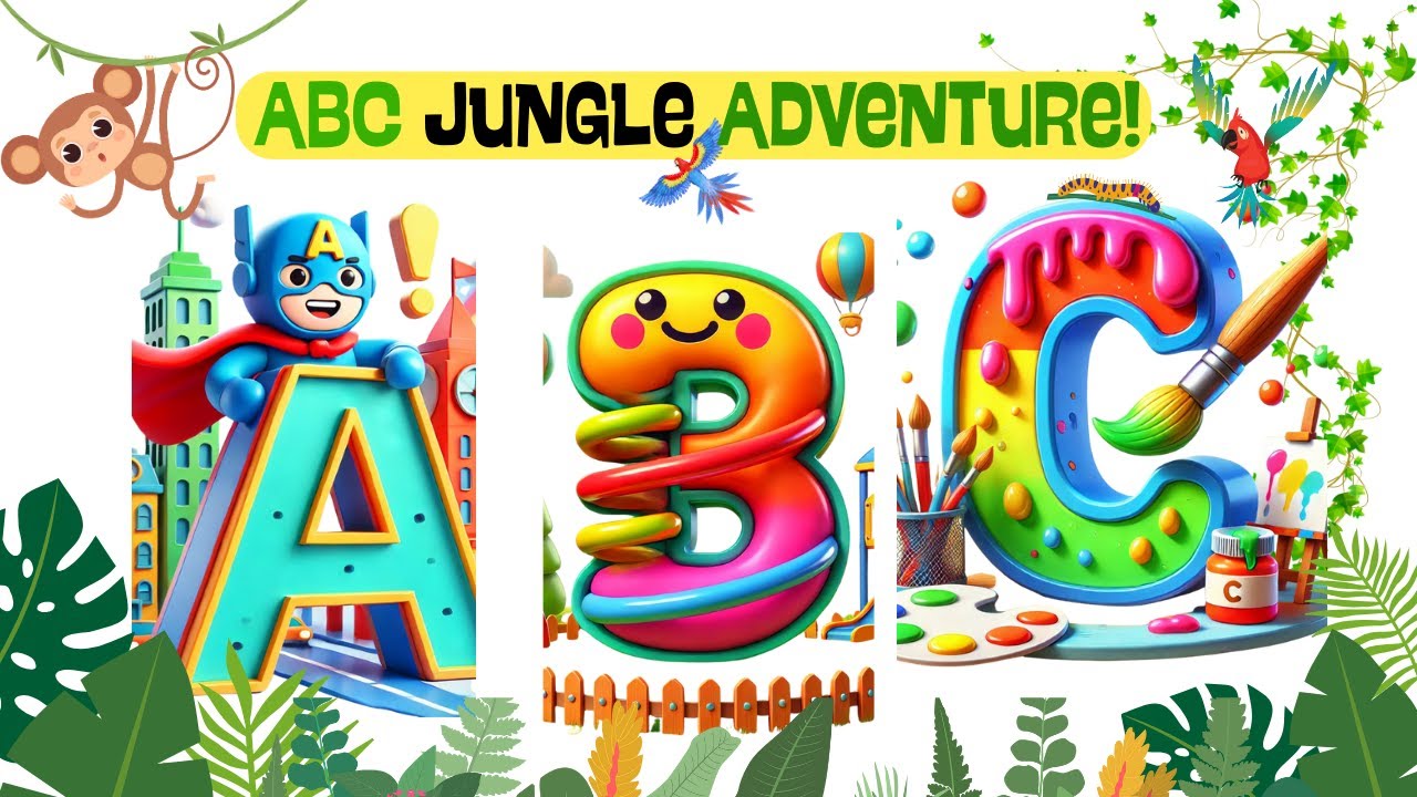 "ABC Jungle Adventure! 🐘🌿 Learn the Alphabet with Fun Animals!"