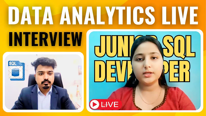 Data Analyst Live Mock Interview | Junior SQL Developer 2024 | Data Analytics Interview Questions