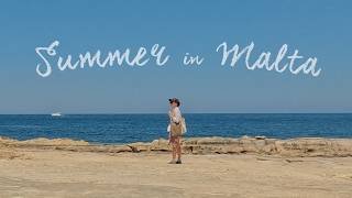 Travel vlog - SLOW SUMMER DAYS IN MALTA 🇲🇹 | BEACH, FOOD & DAYS BY THE SEA