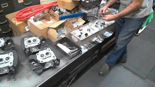 #111 1947 knucklehead head & rocker arm rebuild 74ci motor m74B linkert carb harley tatro machine