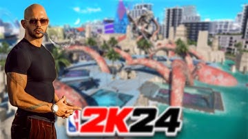 NBA 2K24 “DEFENSIVE MENACE” BUILD is the BEST LOCKDOWN DEFENDER 🔥(ANDREW TATE PULLED UP ON ME)