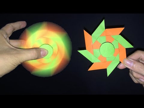 How to make a paper Fidget Spinner - Origami Ninja Star 
