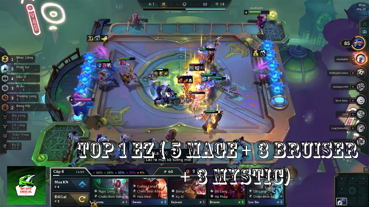 DHT Play AUTO CHESS LOL Day 3 | 5MAGE + 3BRUISER + 3MYSTIC | Master DTCL