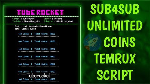 Sub4Sub unlimited coins Temrux Script || Sub4Sub Pro unlimited coins Termux Script 😈🔥 #tuberocket