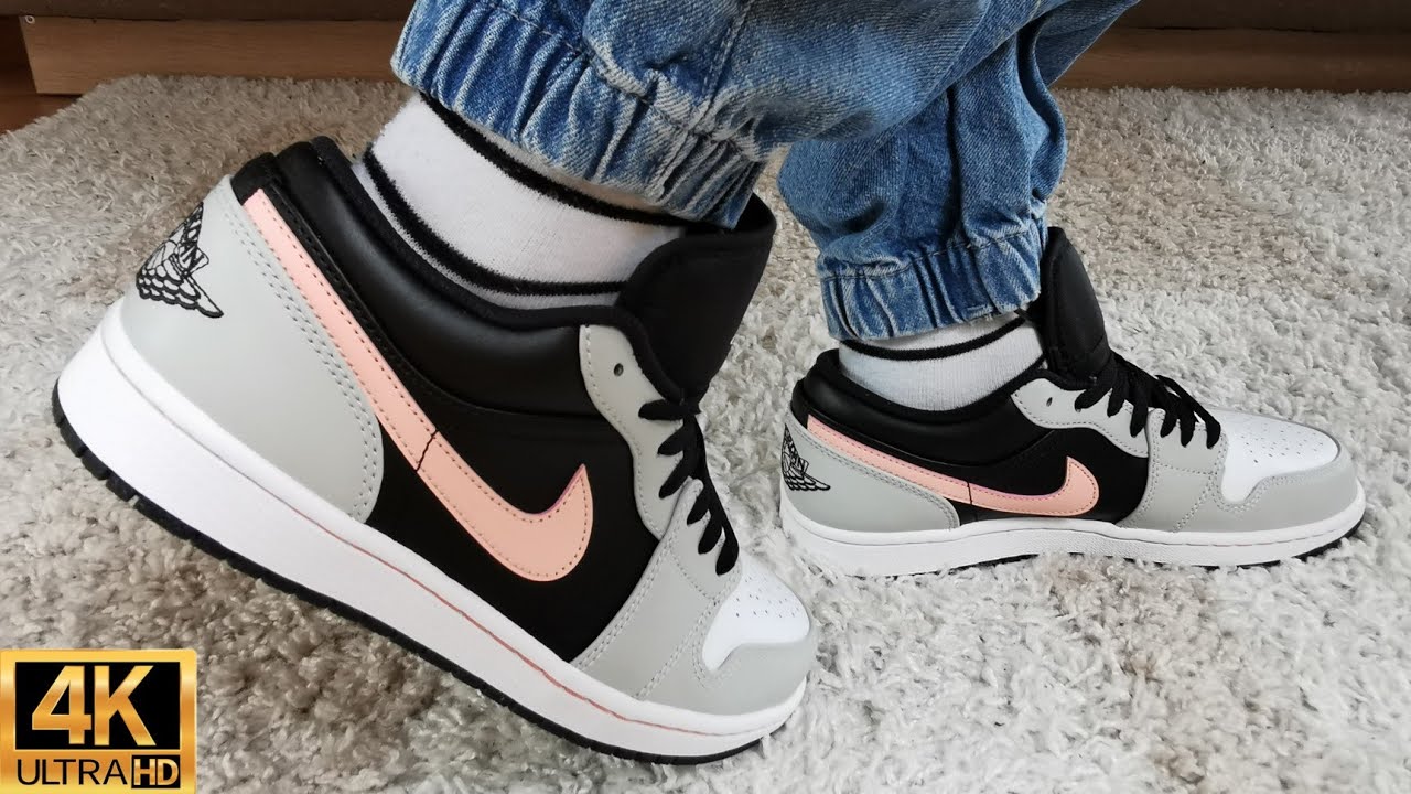 grey pink jordan 1