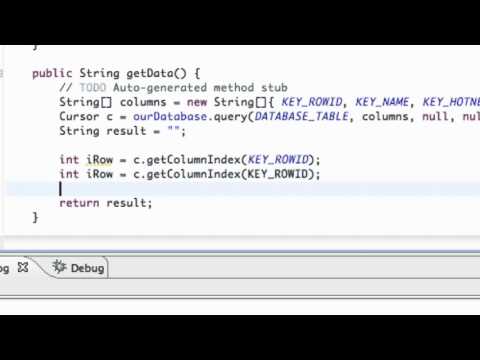 Android Application Development Tutorial   120   Reading SQLite Database with Cursor   YouTube