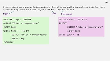 Q9 - Condition controlled loop with WHILE and REPEAT UNTIL examples