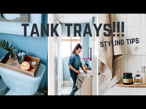 Bathroom Decorating How to Style Tank Trays! Budget Friendly Ideas 😻