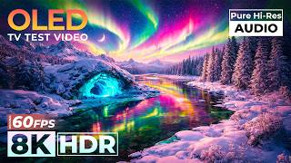 Amazing Snowy Forest in 8K HDR 60fps | OLED Demo (8K/4K TV Test) | Pure Hi-Res Audio