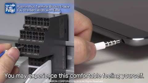 Omron Push In Plus Terminal: Easy wire insertion