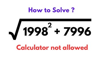 A nice square root problem | Learn Math Olympiad question solution