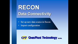 Data Reconciliation - Recon Data Connectivity