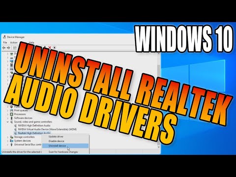 Video: Paano Mag-uninstall Ng Mga Sound Driver