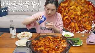 매운쭈꾸미에 대창,곱창 들어가면 얼마나 맛있게요?ㅣSpicy octopus & Beef IntestineㅣReal Mukbangㅣ