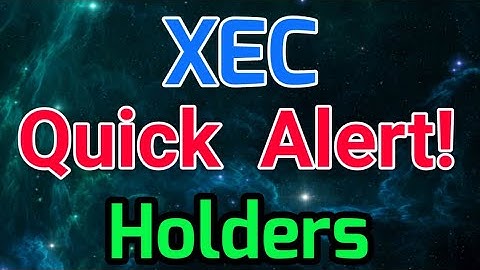 XEC Alert! Holders || Ecash Price Prediction || Ecash Today Update! || Crypto News