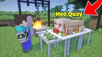 NOOB BẮT CÓC BÉ HEO VÀ BIẾN BÉ HEO THÀNH HEO QUAY TRONG MCPE | Thử Thách SlenderMan