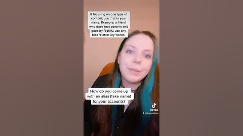 Creating an Alias/Fake Name