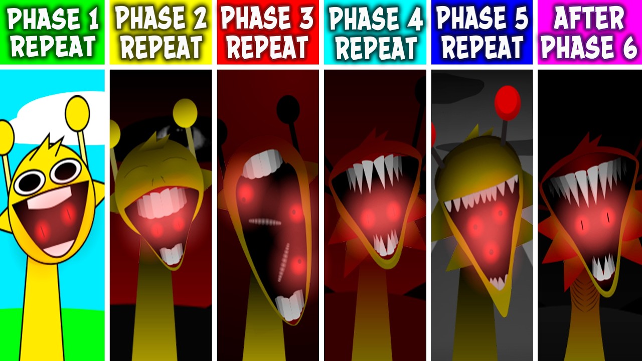 Sprunki PHASE 1-2-3-4-5 But Everyone Is REPEAT After PHASE 6