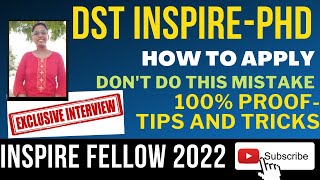 DST Inspire Fellowship TRICKS and TIPS before Application (By INSPIRE Awardee 2022) screenshot 5