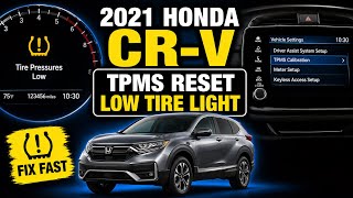  2021 Honda CR-V Low Tire Pressure Light Reset (TPMS Reset Step-by-Step) 
