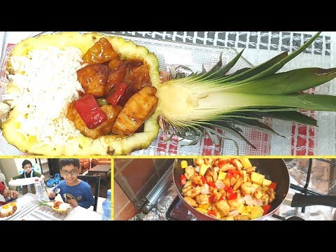 Chinese Dinner Part 2 - Hawaiian Sticky Chicken - Pakistnai Dinner Recipes in Urdu