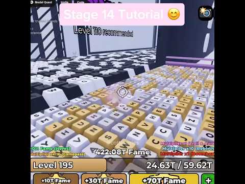 Stage 14 Tutorial BBNO$ World💞 | +1 Speed Keyboard Escape #roblox