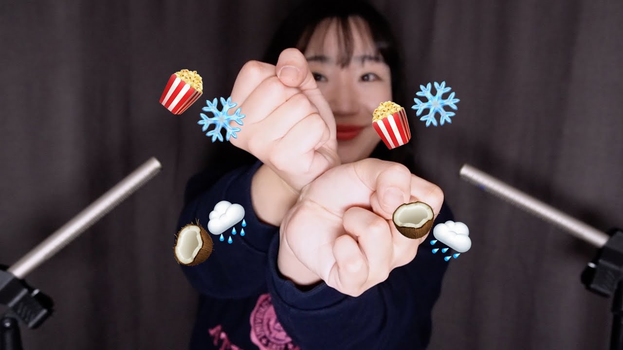 ASMRㅣ더 찐해진 코코넛레인과 🥥🌧️ 톡톡 터지는 팝콘 스노우 🍿❄️ COCONUT RAIN ASMR