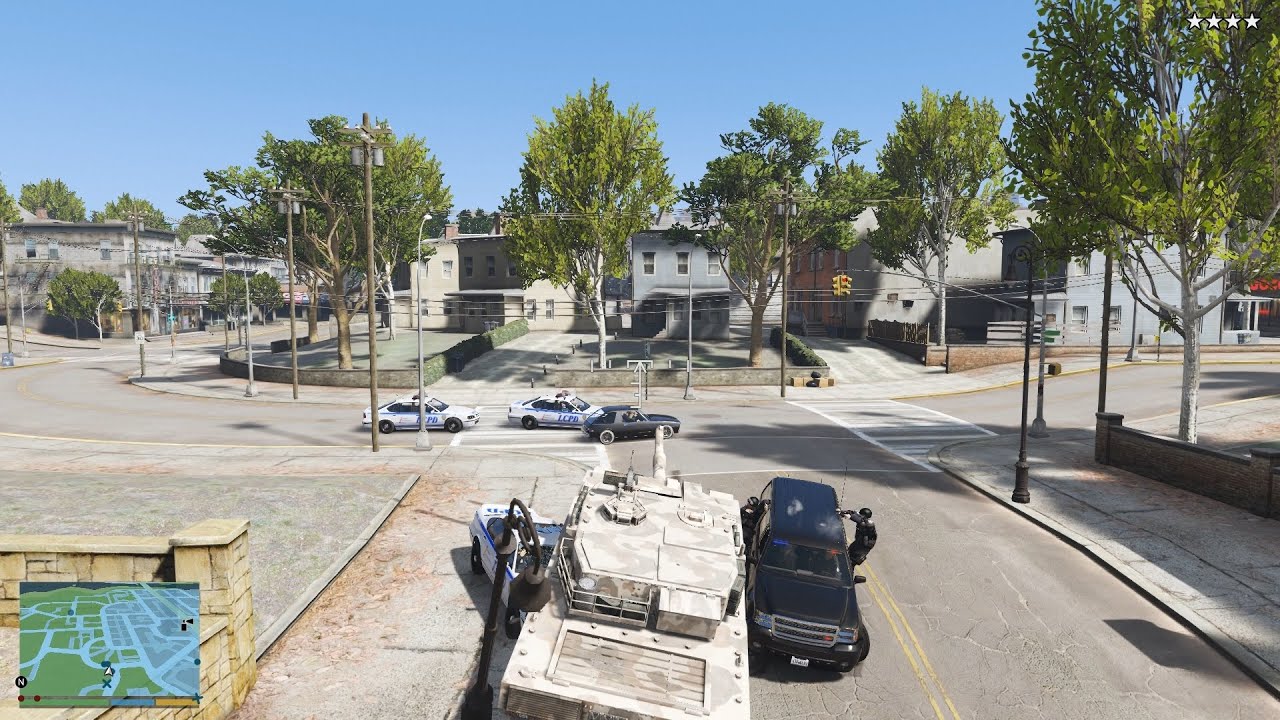 GTA V Liberty City Tank Rampage + Epic 5 Star Cop Chase Escape Vol.5 ...