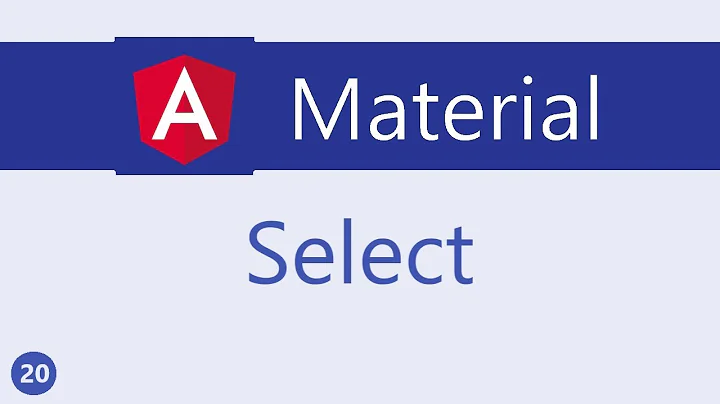 Angular Material Tutorial - 20 - Select