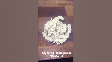3D model of Glucose binding to Hemoglobin. This is Glycated Hemoglobin (HbA1C)