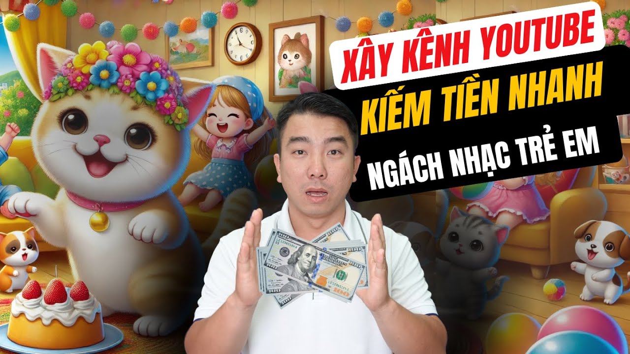Outline Video Tạo 100 Video/ Ngày Kiếm Tiền Youtube AI Ngách Video Ca Nhạc Hoạt Hình Cho Trẻ Em