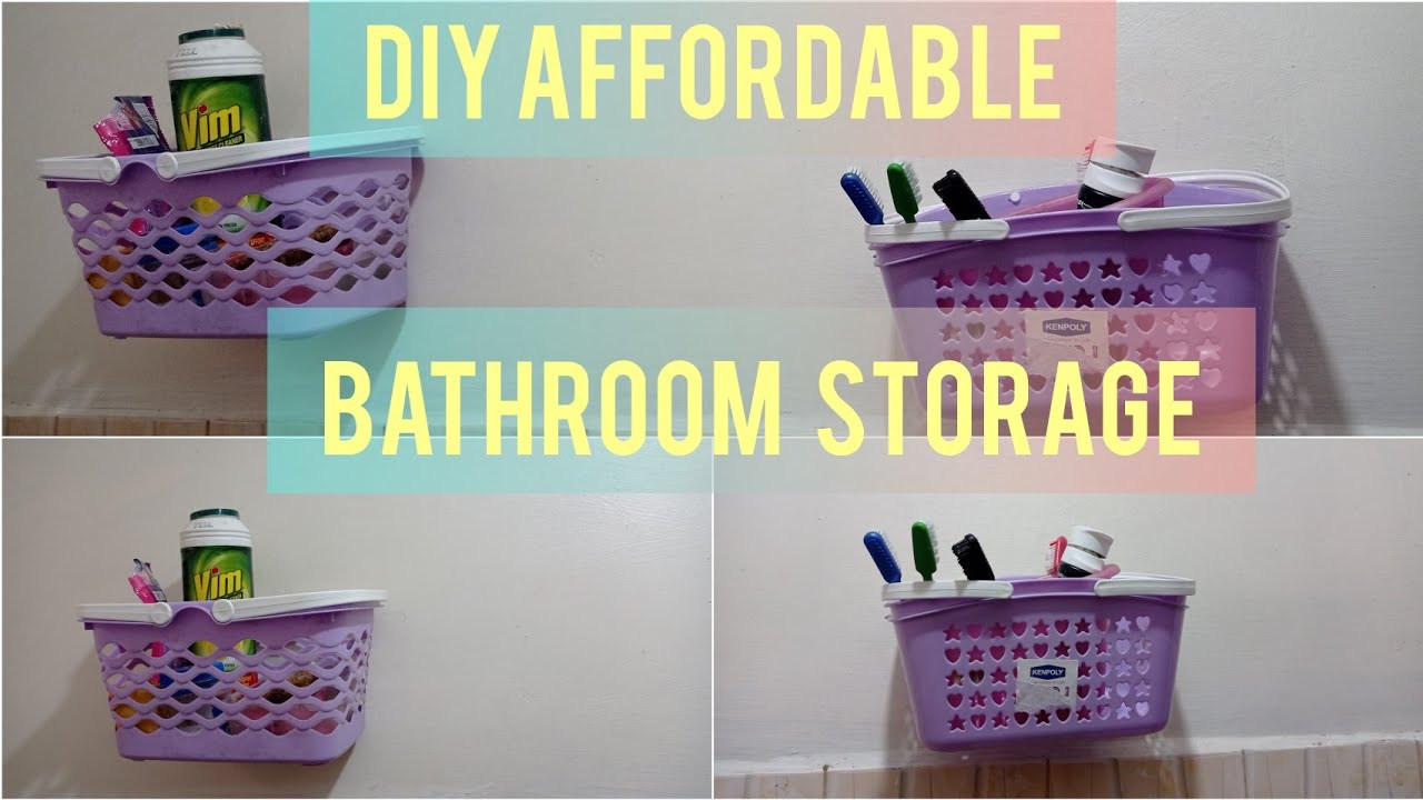 DIY BATHROOM SHELF/STORAGE5 MINUTES CRAFT YouTube