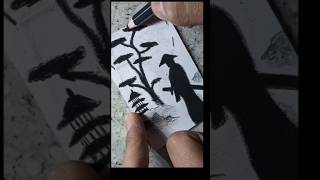 Samurai Sword Shadow Drawing ✨⚔️ #youtube #art