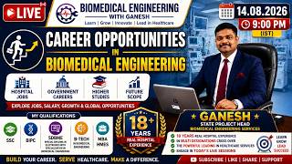 🔴 LIVE | Career Opportunities in Biomedical Engineering | Hospital Jobs, Government Careers, High screenshot 4