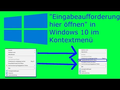 Video: Wie erhalte ich hier eine Eingabeaufforderung in Windows 10?