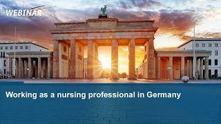 Webinar: Working as a nursing professional in Germany